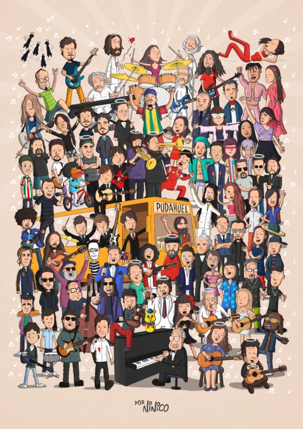 Póster Homenaje Músicos Chilenos